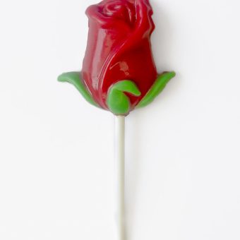 Closed rose on lolly