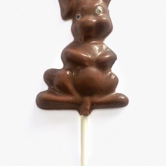 Folded ear bunny on lolly
