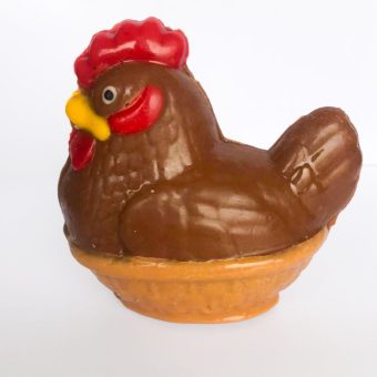 Rooster in basket